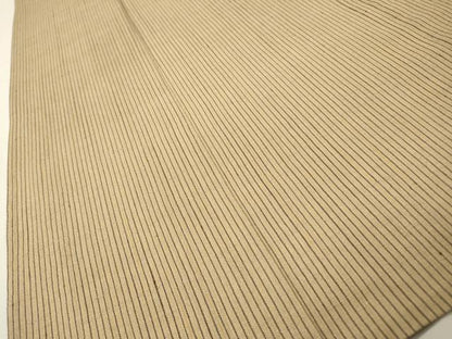 平和屋着物▽上質な紬　単衣　縞　正絹　逸品　DABH7341fe