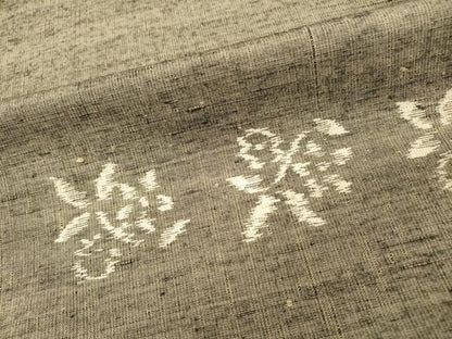 平和屋着物▽渡辺徹　紬　単衣　松煙染　江戸絵巻　証紙付き　正絹　逸品　DABH7342fe