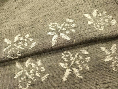 平和屋着物▽渡辺徹　紬　単衣　松煙染　江戸絵巻　証紙付き　正絹　逸品　DABH7342fe