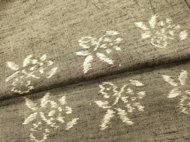 平和屋着物▽渡辺徹　紬　単衣　松煙染　江戸絵巻　証紙付き　正絹　逸品　DABH7342fe