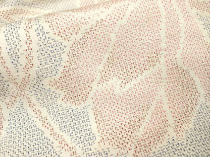 平和屋着物▽上質な紬　単衣　蔦の葉文　正絹　逸品　DABH7343fe