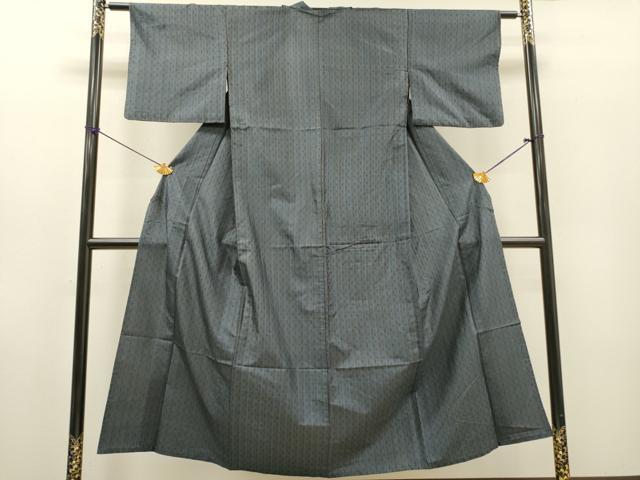 平和屋着物▽本場大島紬　単衣　割り込み絣　間道　正絹　逸品　DABH7351fe