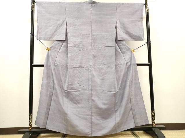平和屋着物▽上質な紬　単衣　霞文　正絹　逸品　DABH7368fe