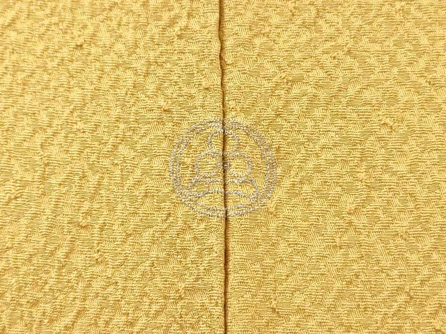 平和屋着物▼中国三大刺繍　スワトウ刺繍　汕頭刺繍　総刺繍　無地絵羽訪問着　扇面花文　芥子色　正絹　逸品　DABH7374fe