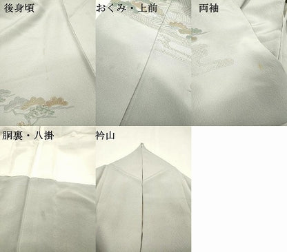 平和屋着物▼中国三大刺繍　スワトウ刺繍　汕頭刺繍　総刺繍　訪問着　渡り橋人物風景文　暈し染　金糸　正絹　逸品　DABH7375fe