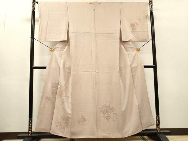 平和屋着物▼中国三大刺繍　スワトウ刺繍　汕頭刺繍　相良刺繍　総刺繍　訪問着　御所車花文　正絹　逸品　DABH7377fe