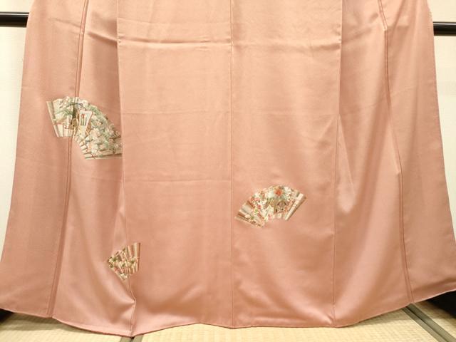 平和屋着物▼豪華色留袖　総刺繍　御所車花文　正絹　逸品　DABH7379fe