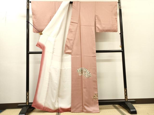 平和屋着物▼豪華色留袖　総刺繍　御所車花文　正絹　逸品　DABH7379fe