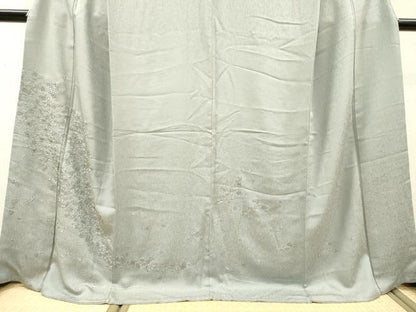 平和屋着物●訪問着　総刺繍　流水花文　金糸　ロング丈　正絹　逸品　DABH7381fe