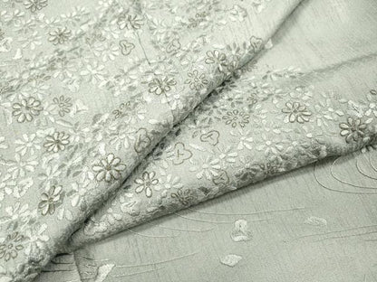 平和屋着物●訪問着　総刺繍　流水花文　金糸　ロング丈　正絹　逸品　DABH7381fe