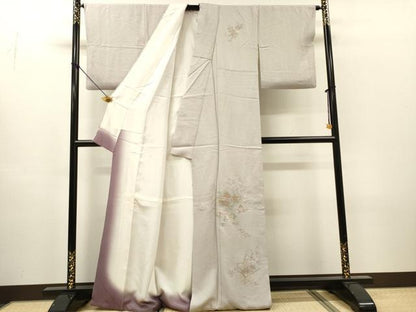 平和屋着物▼中国三大刺繍　スワトウ刺繍　汕頭刺繍　相良刺繍　総刺繍　訪問着　冊子花文　金糸　正絹　逸品　DABH7383fe