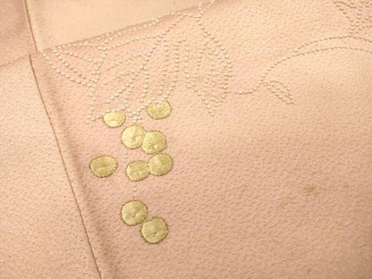 平和屋着物▼中国三大刺繍　相良刺繍　総刺繍　訪問着　駒刺繍　葡萄唐草文　暈し染　正絹　逸品　DABH7389fe
