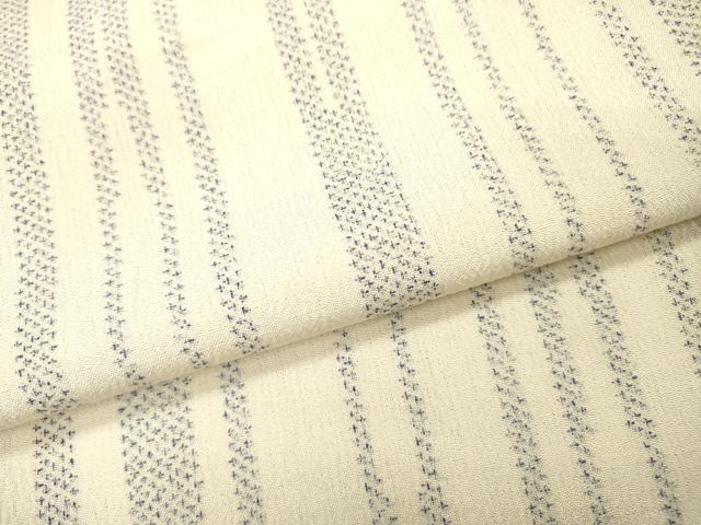 平和屋着物▽上質なお召　単衣　変わり間道　正絹　逸品　DABH7412fe