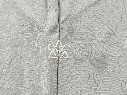 平和屋着物▽訪問着　単衣　地紋起こし　草花　正絹　逸品　DABH7415fe