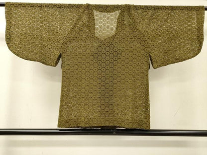 平和屋着物▽和装コート　スリーシーズン　春夏秋　塵除け　総レース　花繋ぎ　桑染色　DABH7418fe