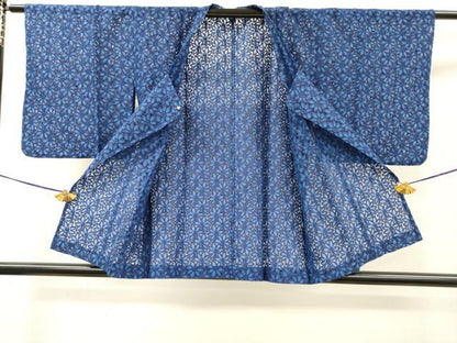 平和屋着物▽道行コート　スリーシーズン　春夏秋　塵除け　総レース　草花　DABH7419fe