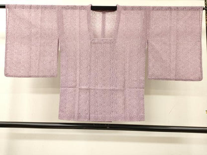 平和屋着物▽道行コート　スリーシーズン　春夏秋　塵除け　総レース　花繋ぎ　紅藤色　DABH7420fe