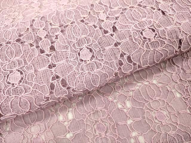 平和屋着物▽道行コート　スリーシーズン　春夏秋　塵除け　総レース　花繋ぎ　紅藤色　DABH7420fe