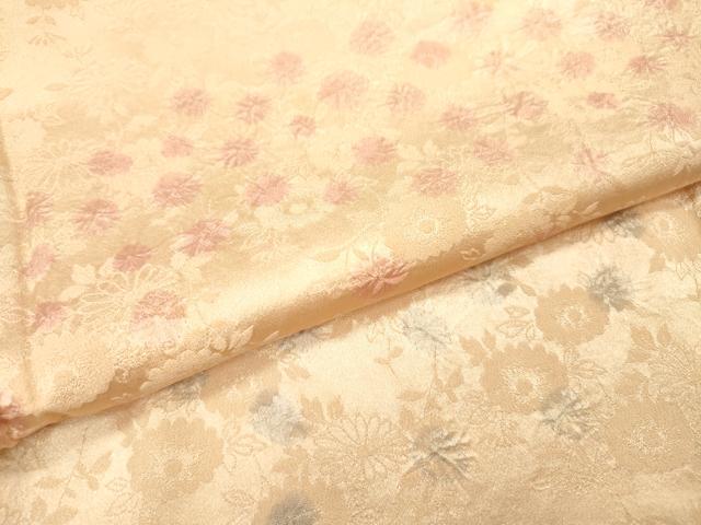 平和屋着物▽訪問着　単衣　絞り　草花地紋　丸文　正絹　逸品　DABH7424fe