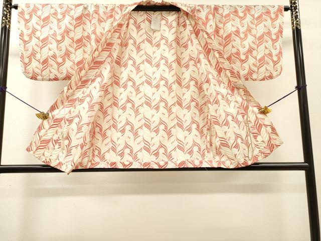 平和屋着物▽道中着　スリーシーズン　春夏秋　塵除け　総レース　南天文　洗える着物　未使用　DABH7432fe