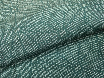 平和屋着物▽上質な紬　単衣　麻の葉文様　正絹　逸品　DABH7434fe