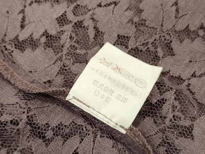 平和屋着物▽　スリーシーズン　春夏秋　塵除け　総レース　花唐草文　薄葡萄色　DABH7435fe