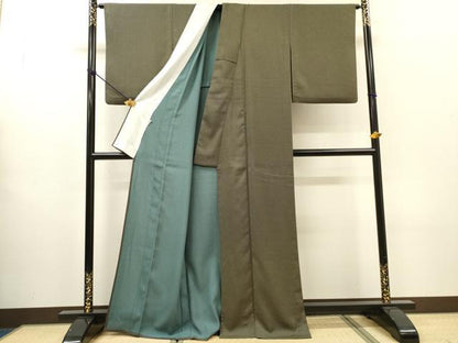 平和屋着物▽江戸小紋　単衣　丸文　ドット柄　洗える着物　DABH7449fe