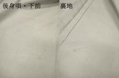 平和屋着物▽訪問着　単衣　紬地　霞文　ロング丈　正絹　逸品　DABH7450fe