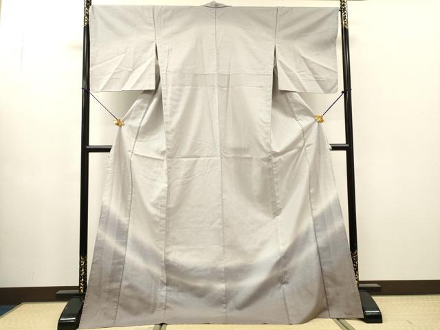 平和屋着物▽訪問着　単衣　紬地　霞文　ロング丈　正絹　逸品　DABH7450fe