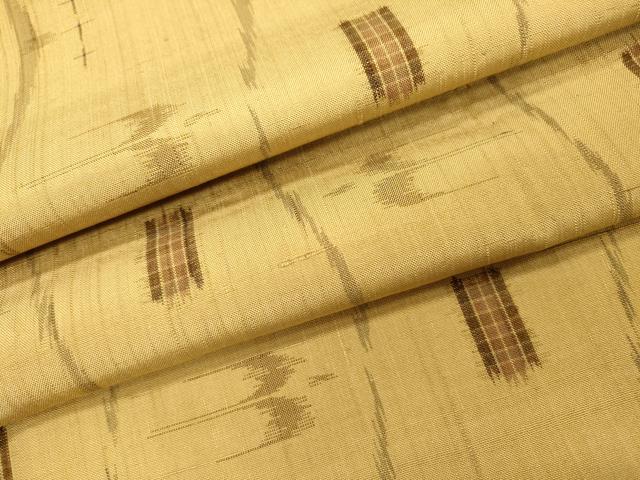 平和屋着物▽上質な紬　単衣　絣文様　正絹　逸品　DABH7457fe