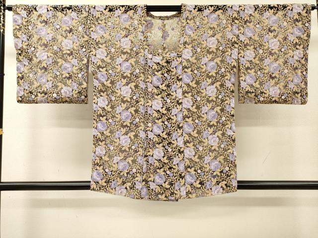 平和屋着物▽道行コート　スリーシーズン　春夏秋　塵除け　総レース　草花　DABH7459fe