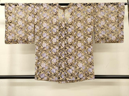 平和屋着物▽道行コート　スリーシーズン　春夏秋　塵除け　総レース　草花　DABH7459fe