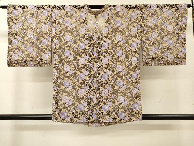 平和屋着物▽道行コート　スリーシーズン　春夏秋　塵除け　総レース　草花　DABH7459fe
