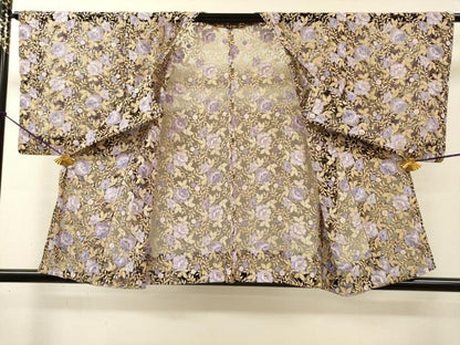 平和屋着物▽道行コート　スリーシーズン　春夏秋　塵除け　総レース　草花　DABH7459fe
