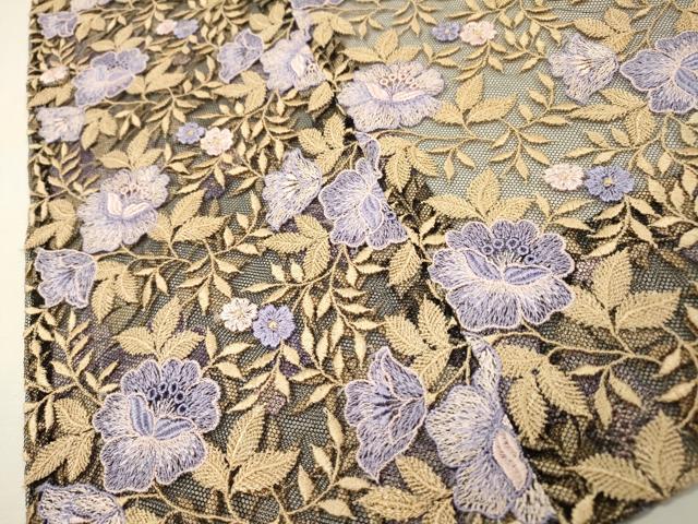平和屋着物▽道行コート　スリーシーズン　春夏秋　塵除け　総レース　草花　DABH7459fe