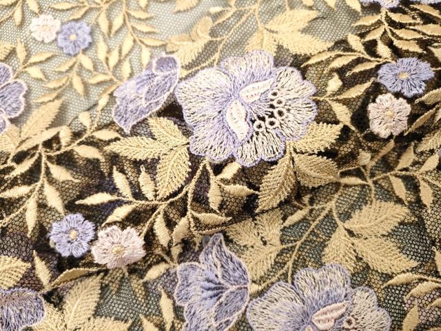 平和屋着物▽道行コート　スリーシーズン　春夏秋　塵除け　総レース　草花　DABH7459fe