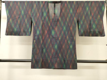 平和屋着物▽道行コート　スリーシーズン　春夏秋　塵除け　二部式　霞文　正絹　逸品　DABH7462fe