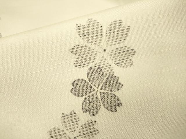 平和屋着物▽小紋　単衣　舞桜　ロング丈　DABH7464fe