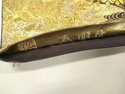 平和屋着物▼京の名門　じゅらく謹製　六通柄袋帯　古都京勝錦繍絵巻　金閣箔　正絹　逸品　DABH7474fe
