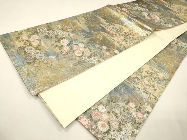 平和屋着物▼六通柄袋帯　華宴　風雅優彩文様　金銀糸　正絹　逸品　DABH7509fe