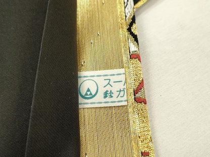 平和屋着物▼六通柄袋帯　唐織　束ね熨斗吉祥花文　金糸　鈴乃屋扱い　正絹　逸品　DABH7560fe