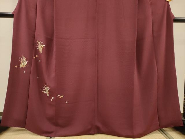 平和屋着物▼訪問着　総刺繍　飾花文　鬼しぼ縮緬　正絹　逸品　DABH7573fe