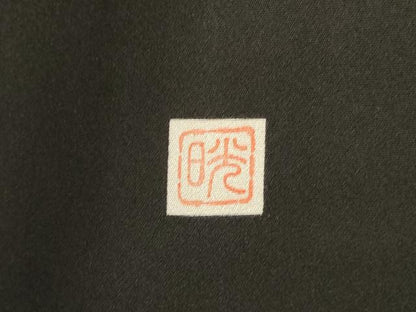 平和屋着物▼豪華黒留袖　作家物　刺繍　人物風景文　金銀彩　正絹　逸品　DABH7574fe