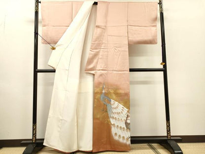 平和屋着物▼豪華色留袖　作家物　孔雀文　暈し染　金銀彩　三越扱い　正絹　逸品　未使用　DABH7577fe