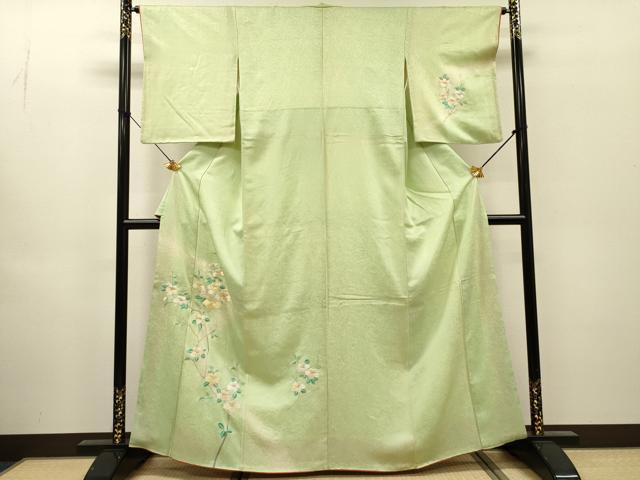 平和屋着物▼訪問着　総刺繍　枝花　暈し染　やまと誂製　正絹　逸品　DABH7595fe