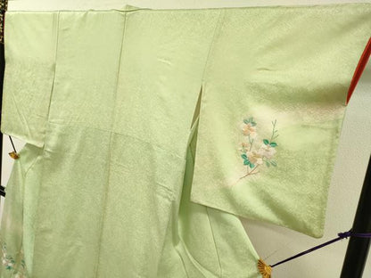 平和屋着物▼訪問着　総刺繍　枝花　暈し染　やまと誂製　正絹　逸品　DABH7595fe