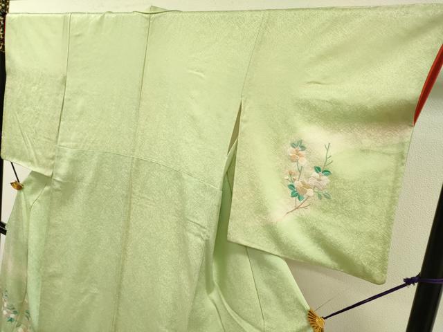 平和屋着物▼訪問着　総刺繍　枝花　暈し染　やまと誂製　正絹　逸品　DABH7595fe