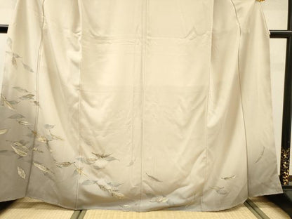 平和屋着物●訪問着　手描き　舞葉文　暈し染　正絹　逸品　未使用　DABH7599fe