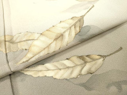 平和屋着物●訪問着　手描き　舞葉文　暈し染　正絹　逸品　未使用　DABH7599fe