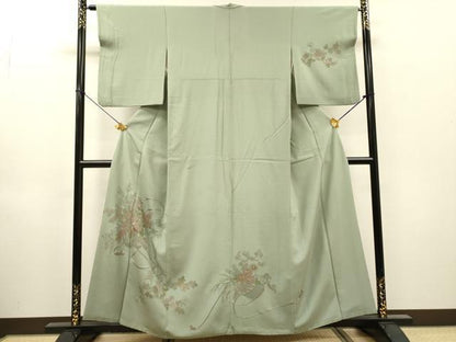 平和屋着物▼中国三大刺繍　スワトウ刺繍　汕頭刺繍　総刺繍　訪問着　花車文　正絹　逸品　DABH7603fe